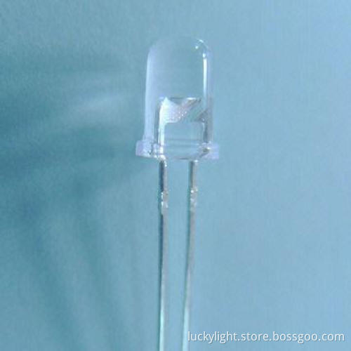 5mm Round Blue LED with 470nm Wavelength, Viewing Angle of 15 Degrees